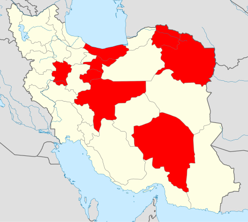 نقشه استان های مشارکت کننده در موکب جهانی حضرت قاسم ابن الحسن